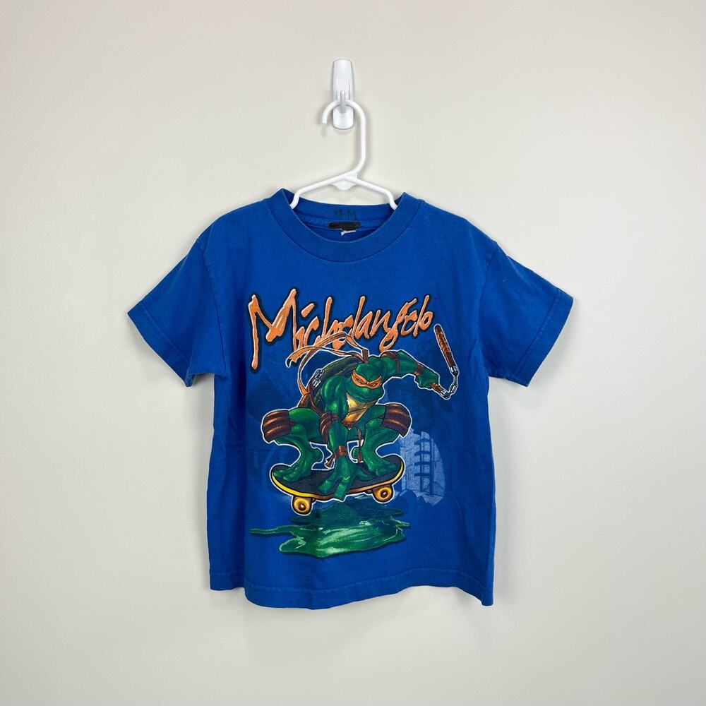 Vintage Ninja Turtles Short Sleeve Blue Michelangelo Tee